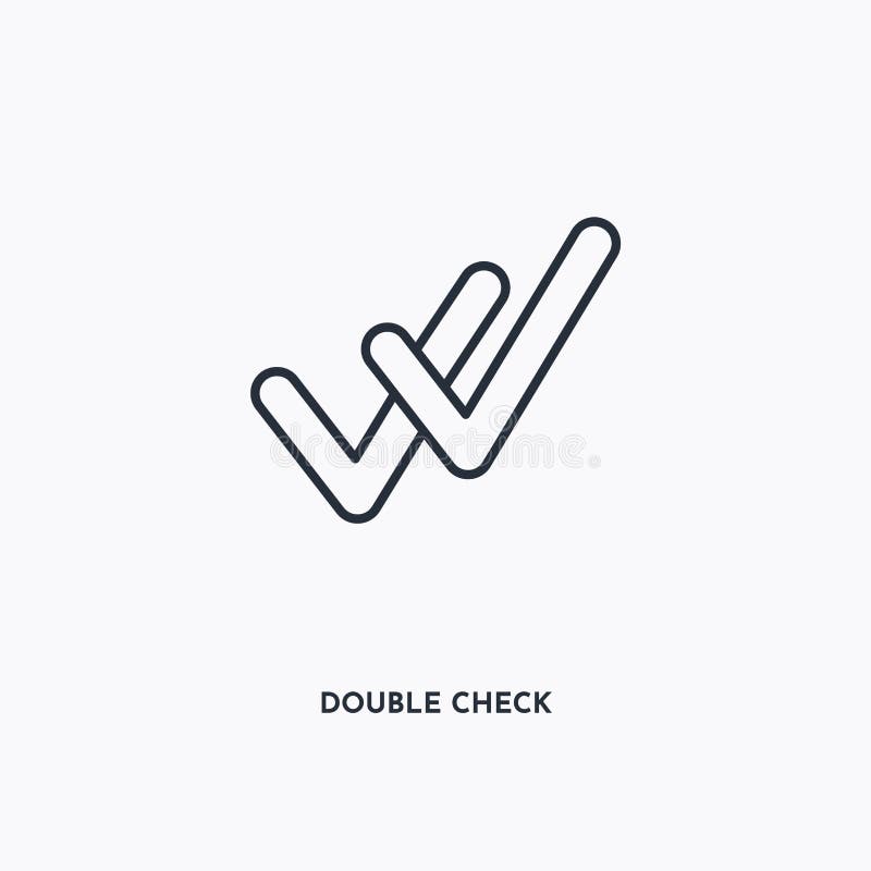 Premium Vector  Double check, great design for any purposes. vector logo  illustration. tick symbol.