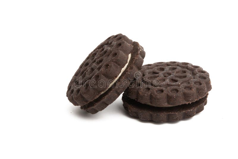 Double chocolate chip cookies isolated stock photo Double chocolate chip cookies isolated stock photo