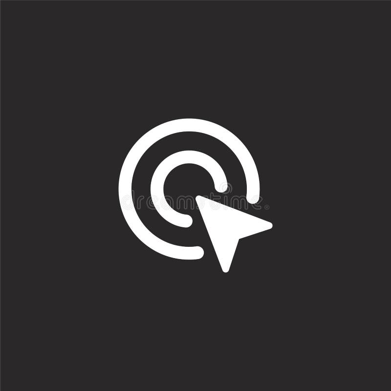 Double click icon. Filled double click icon for website design and mobile, app development. double click icon from filled selection and cursors collection isolated on black background