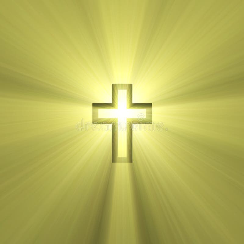 Double Cross Sign Holy Light Flare Stock Illustration Illustration of