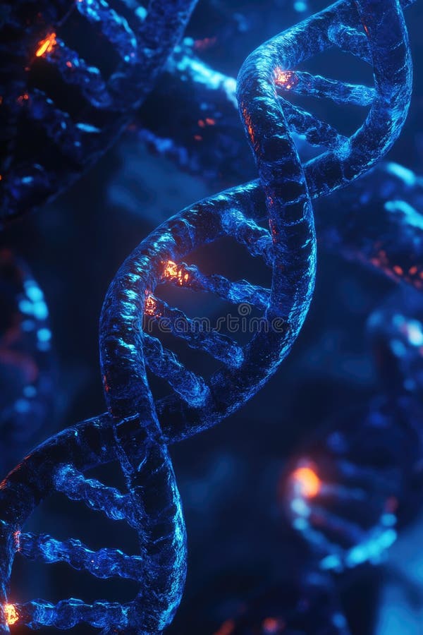 Close-up of two strands of DNIntertwined. Code division stock images, royalty-free photos and pictures