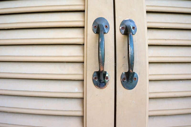 Door Handles With Double Door Stock Photo Image of closed, expensive 42986598