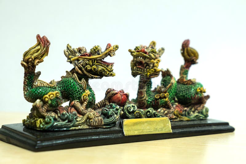 Double Dragons is a Symbol of Wealth and Good Luck Stock Photo Image