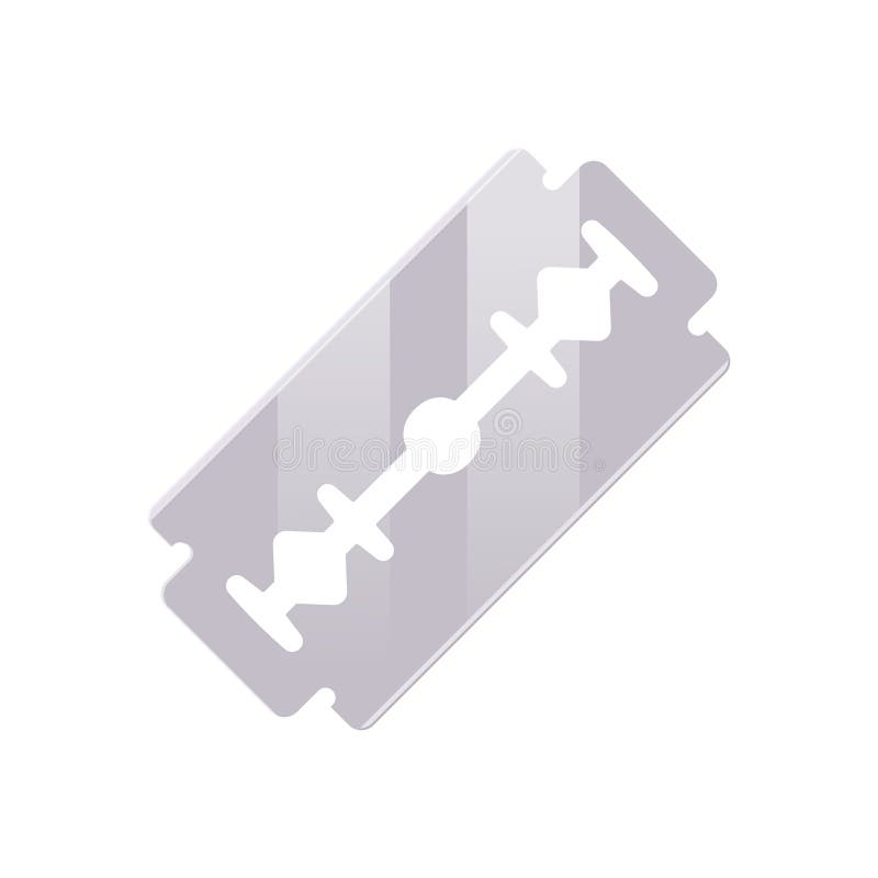 Double Edge Razor Blade Flat Illustration. Clean Icon Design Element on Isolated White Background stock illustration