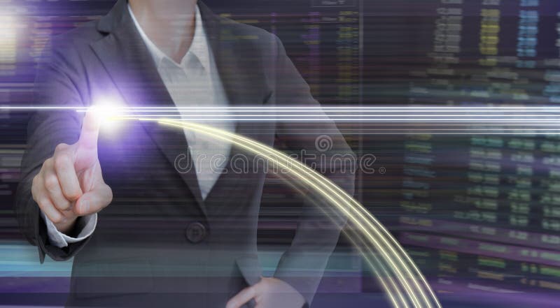 Double exposure of business people on stock market with modern stock images Double exposure of business people on stock market with modern stock images