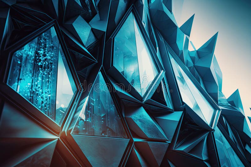 Double exposure photo of abstract architectural surfaces. Illustration AI Generative royalty free illustration