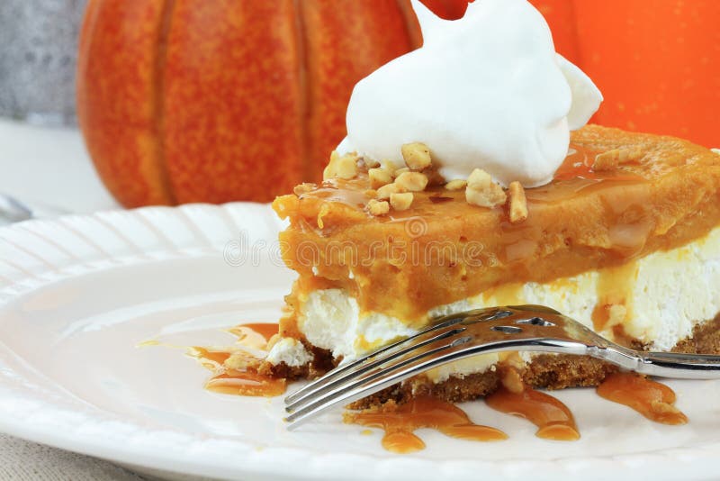 Double Layer No Bake Pumpkin Pie