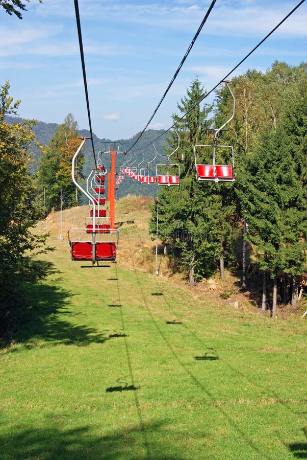 Double line ski lift