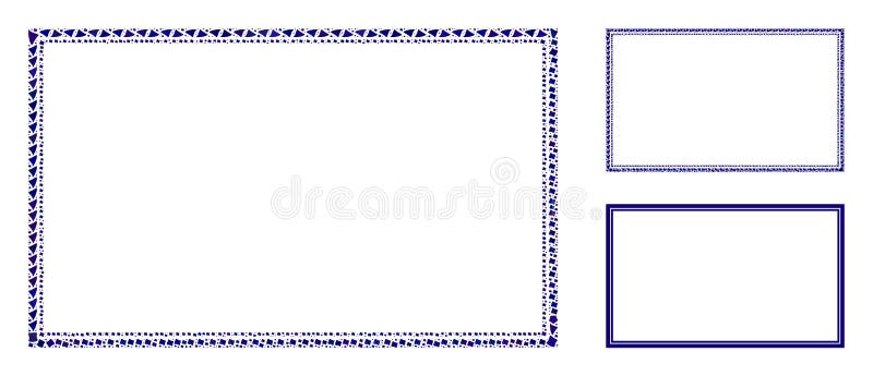 Double Rectangle Frame Mosaic Icon Of Ragged Pieces Stock ...