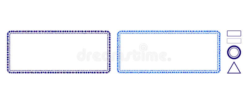 Download Double Rounded Square Frame Vector Mesh Wire Frame Model ...