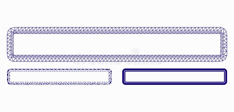 Download Double Rounded Rectangle Frame Vector Mesh Wire Frame ...