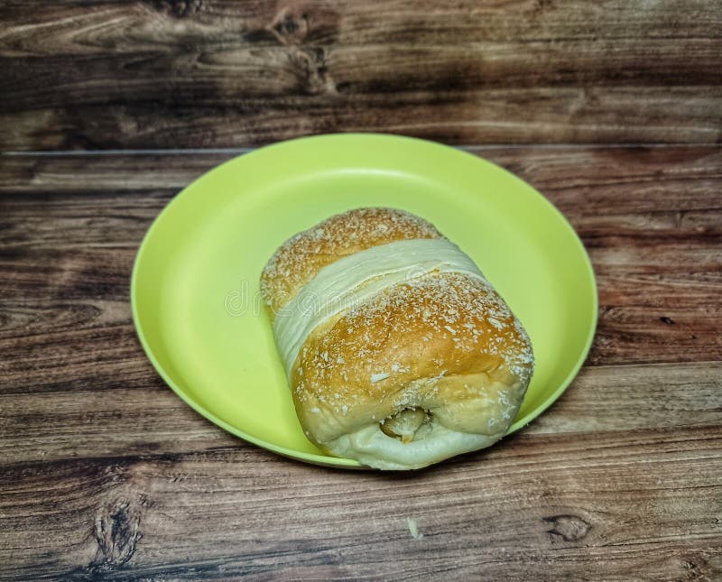 Double Sausage Cheese Mayonnaise Bread Stock Photos Free & Royalty