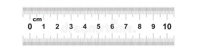 Double Sided Ruler 10 Centimeter or 100 Mm. Value Division 0.5 Mm ...