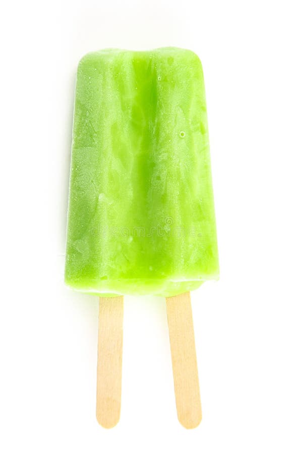 Green popsicle isolated stock image. Image of fruity 99644959