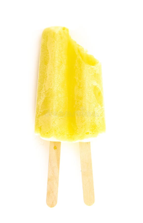 Double Stick Popsicle Isolated on a White Background Stock Image