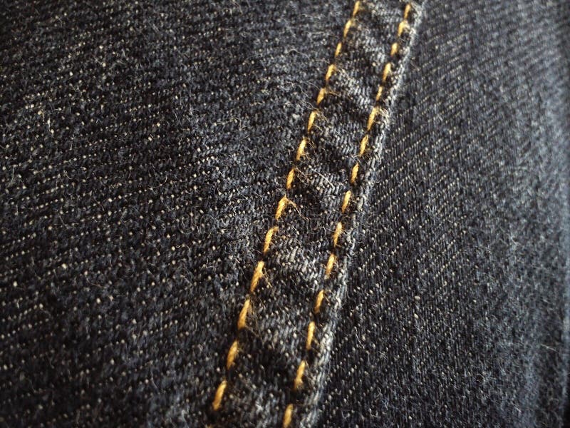 Double stitch on jeans stock photo. Image of fashion - 144152588