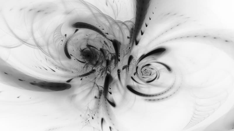 Double swirling dark matter in space black and white abstract texture vector illustration