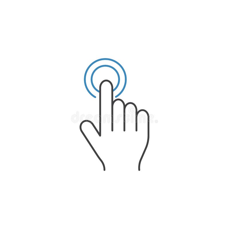 Double tap line icon, touch and hand gestures vector illustration Double tap line icon, touch and hand gestures vector illustration