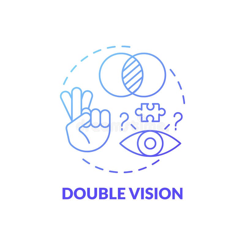 Double Vision Blue Gradient Concept Icon Stock Vector - Illustration of  drawing, dark: 197249613