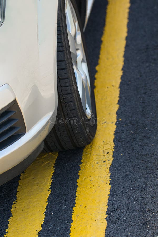 Double Yellow Lines royalty free stock images