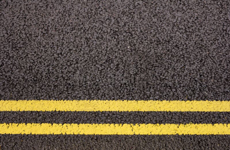 Double yellow lines royalty free stock photography