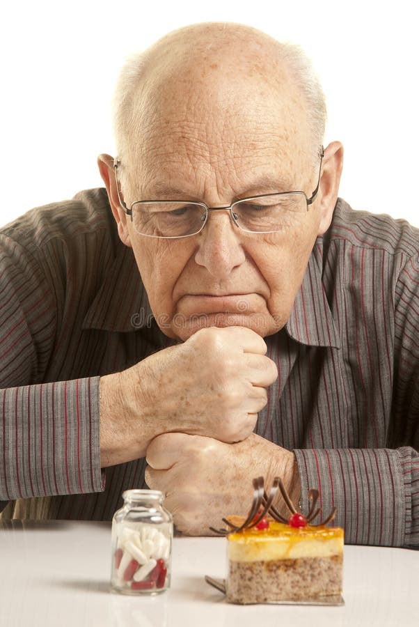 Doubtful senior man royalty free stock photography Doubtful senior man royalty free stock photography