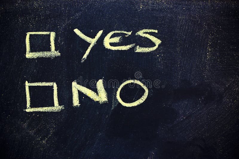 Doubts: choice between yes or no royalty free stock images