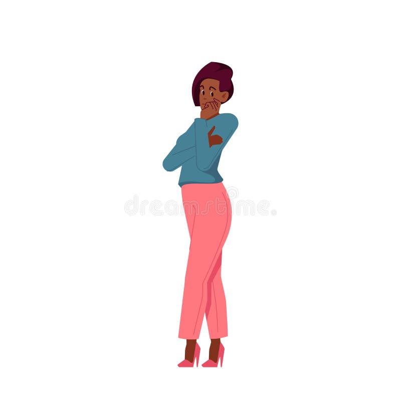 Doubts And Confusion Concept With Thoughtful Female Character. Confused Girl Thinking, Solving Problem Search Solution vector illustration