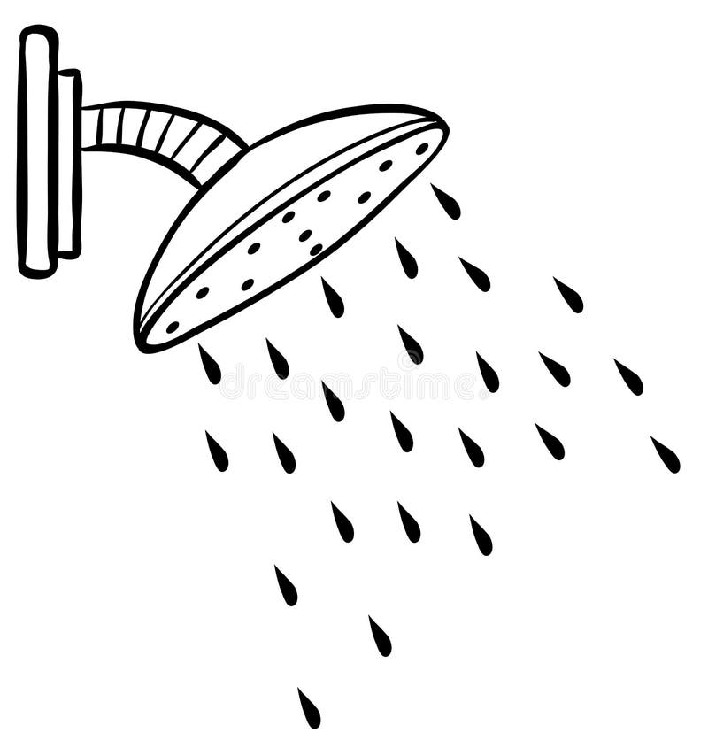 Illustration De Douche De Griffonnage Illustration de Vecteur