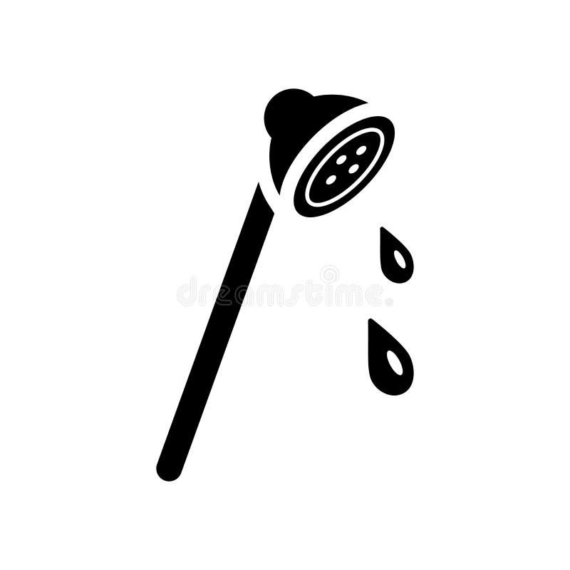 Douche Hoofd Lineair Pictogram Modern Hoofd Het Embleemconcept Van De