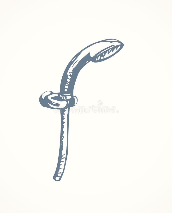 Douche Met Kraan Vector Tekening Vector Illustratie Illustration of toestel, deeg 131382363