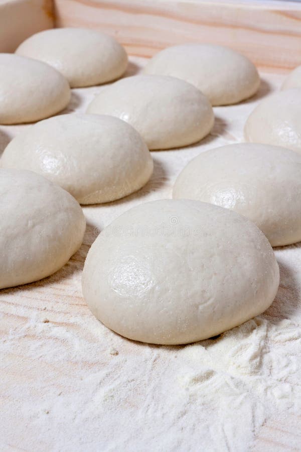 Dough balls, italian pizza stock image. Image of form 46230829