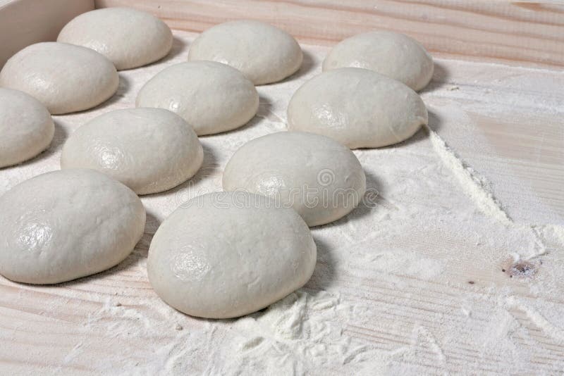 Dough balls, italian pizza stock photo. Image of bakery 46230846