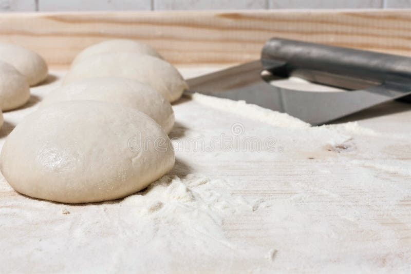 Dough balls, italian pizza stock image. Image of italian 46230859