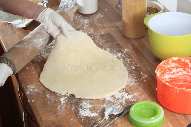 Dough Flattened stock image. Image of nutrition, homemade 29030857