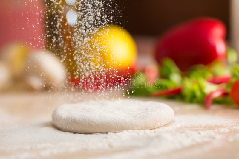 Dough for Italian pizza preparation royalty free stock images Dough for Italian pizza preparation royalty free stock images