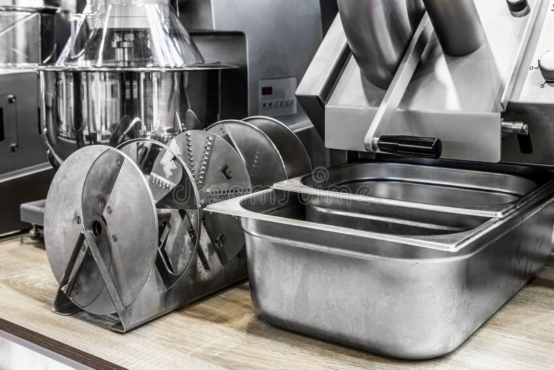 Dough Mixer and Various Attachments for Making Dough in the Bakery or Confectionery Industry