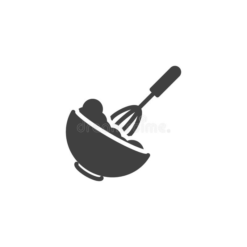 Dough mixing vector icon