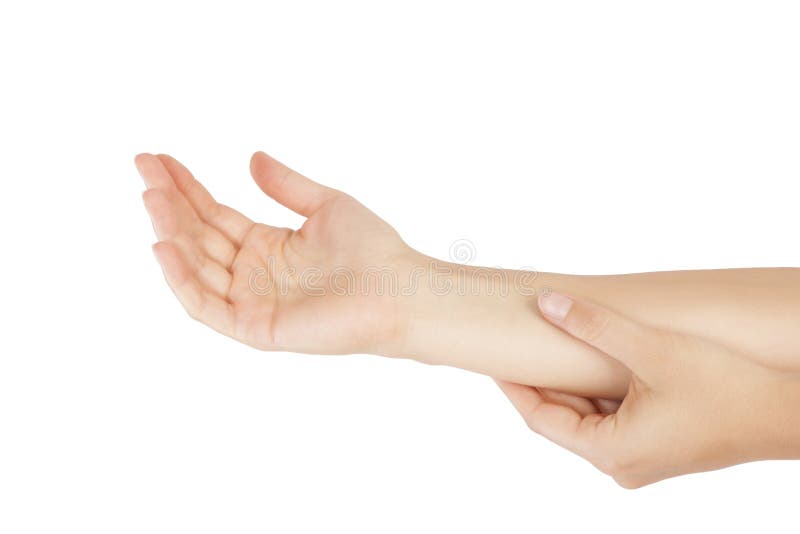 Douleur d'avantbras image stock. Image du isolement 45133927