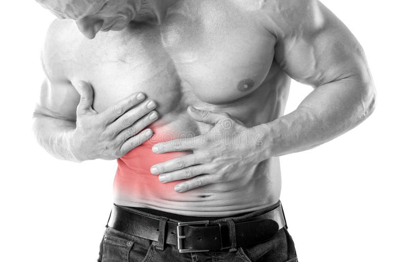 Douleur abdominale photo stock. Image du blanc, tension 54294314