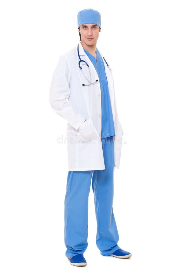 Médico simpático de uniforme fotos de stock royalty free