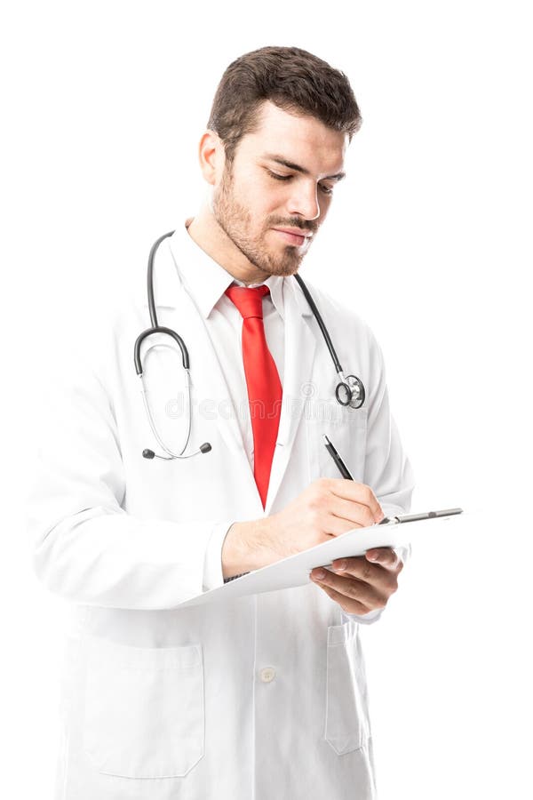 Doutor que prescreve alguma medicina foto de stock Doutor que prescreve alguma medicina foto de stock