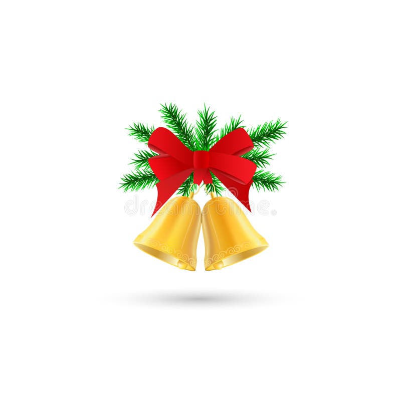 Două clopote de aur vector illustration