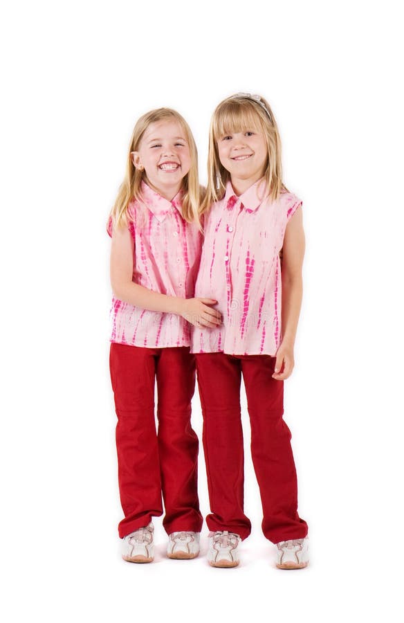 Două fetițe stock images