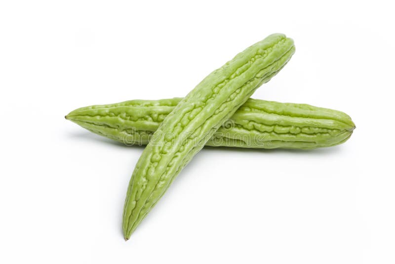 Două pepene amărui proaspăt royalty free stock images
