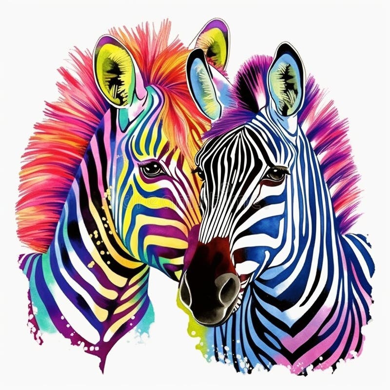 Două zebre iubire. grafică cu tricou royalty free illustration