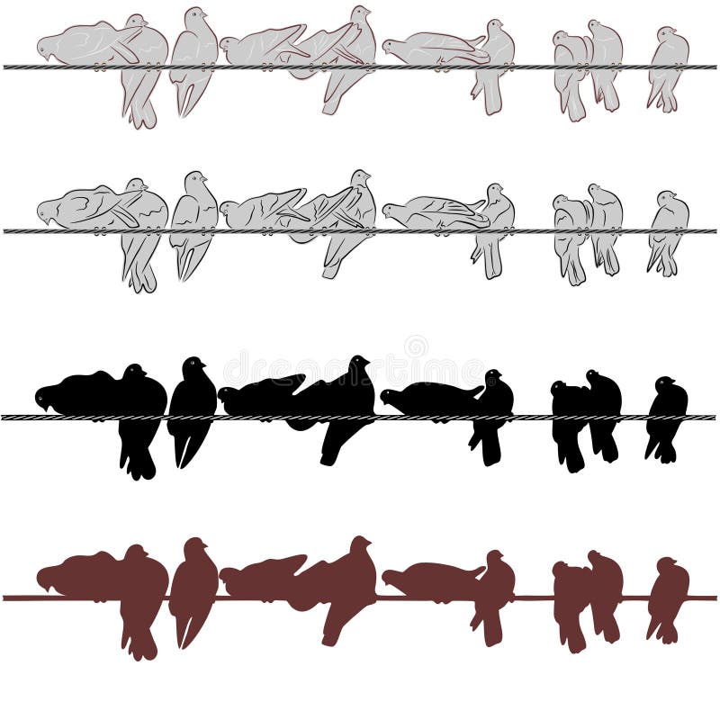 Doves on a wire
