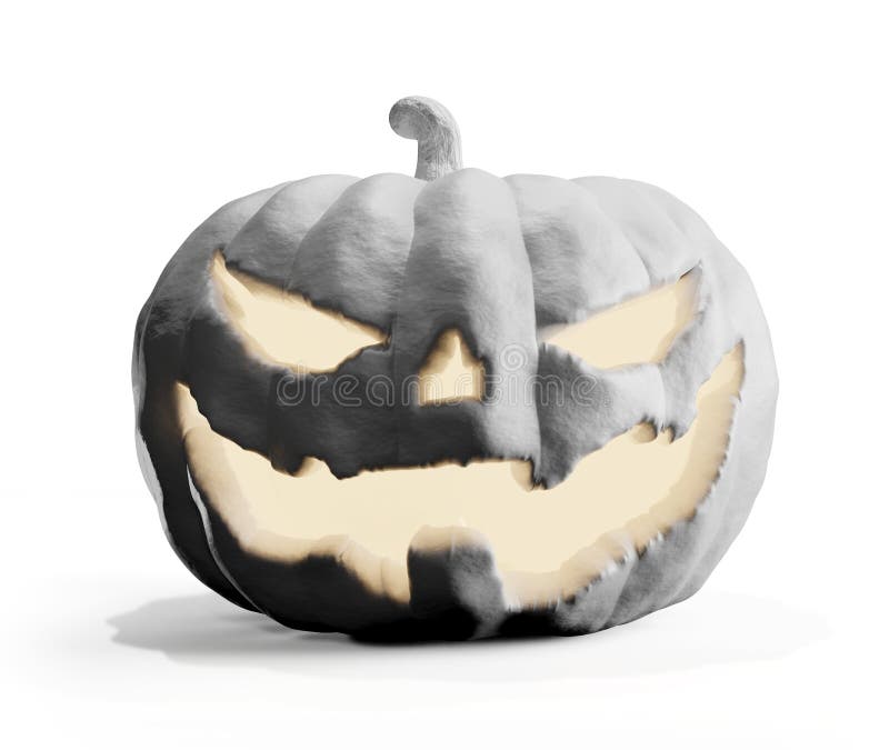 Dovleac alb de Halloween 3dillustrum royalty free illustration