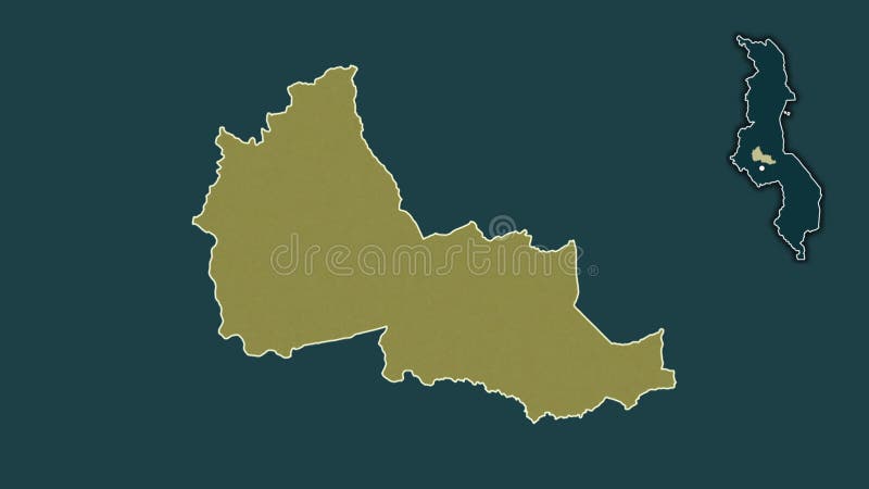 Dowa, Malawi, extruded and isolated. Pattern royalty free illustration