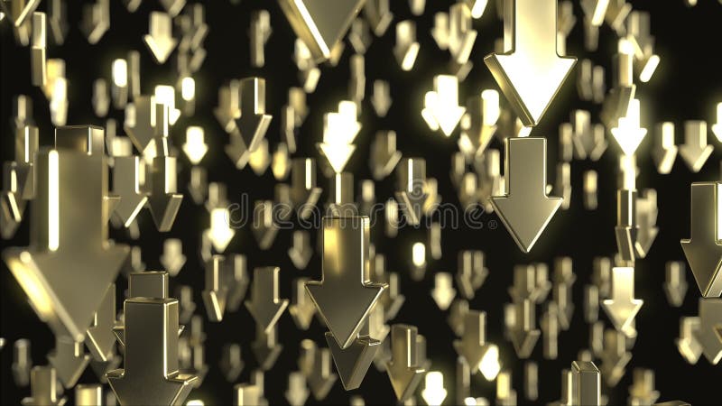Down arrows symbols loopable motion background. Decrease or shrink concepts. Decrease video